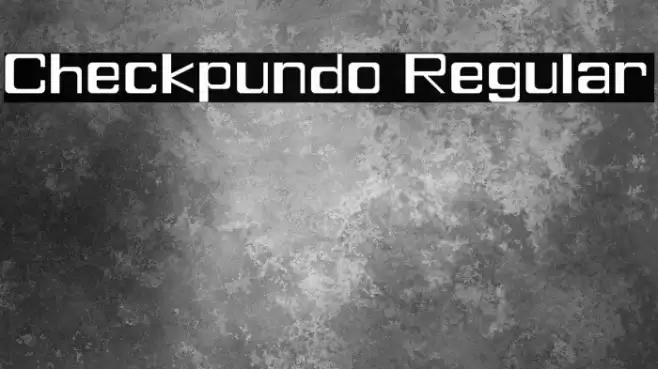 Checkpundo Regular Font examples