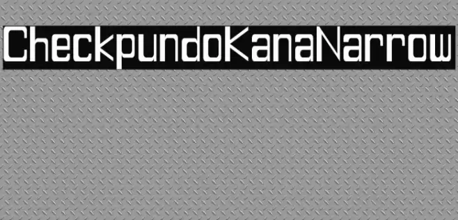 CheckpundoKanaNarrow Font examples