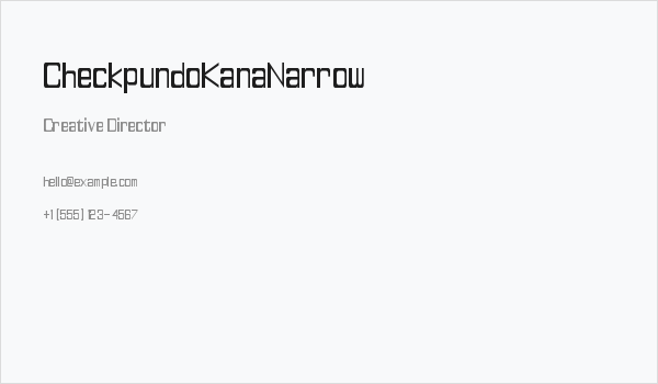 CheckpundoKanaNarrow Business Card