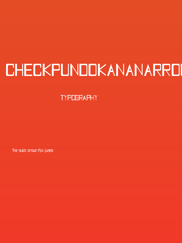 CheckpundoKanaNarrow Poster