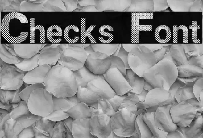 Checks Font Font examples