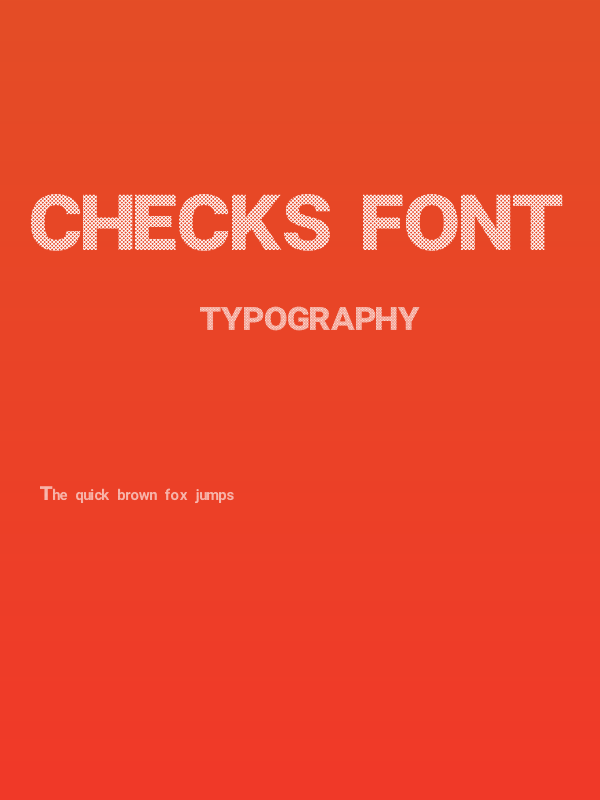 Checks Font Poster