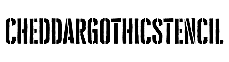 CheddarGothicStencil  font caratteri gratis