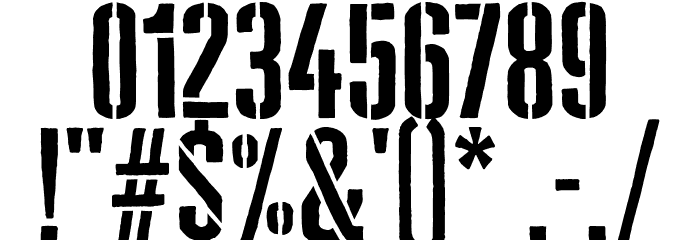 CheddarGothicStencil Font OTHER CHARS