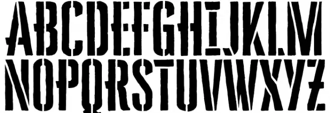 CheddarGothicStencil Font Litere mari