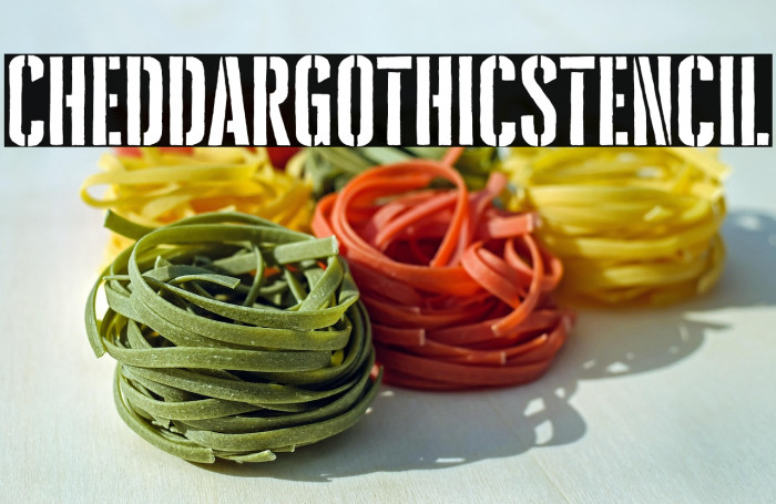 CheddarGothicStencil Example 2