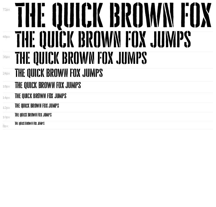 CheddarGothicStencil Waterfall