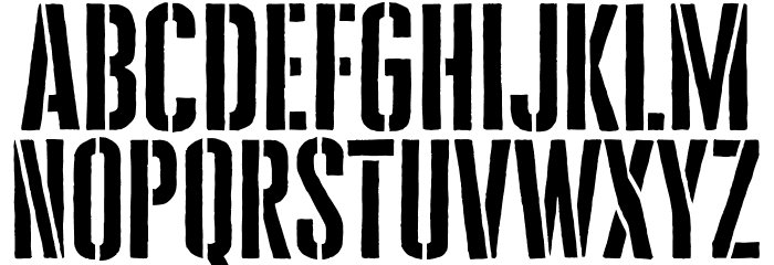 CheddarGothicStencil Font LOWERCASE