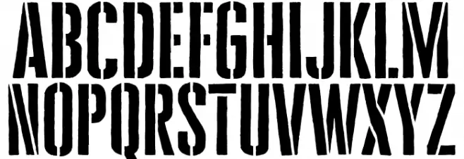 CheddarGothicStencil خط أحرف صغيرة