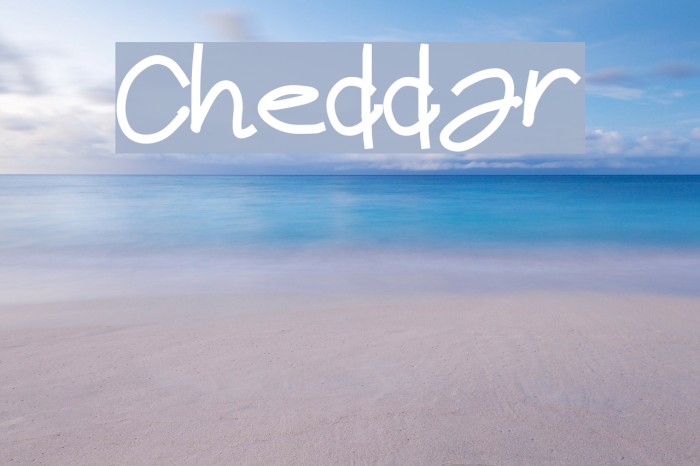 Cheddar Font examples