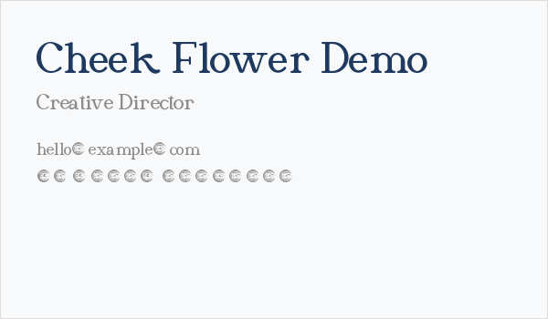 Cheek Flower Demo Business Card