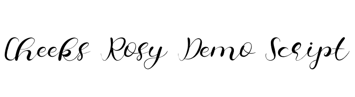 Cheeks Rosy Demo Script  Frei Schriftart Herunterladen