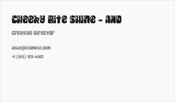 Cheeky Bite Shine - AND Business Card