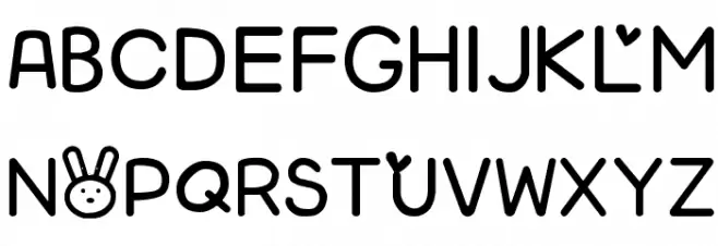 Cheeky Rabbit 字体 大写