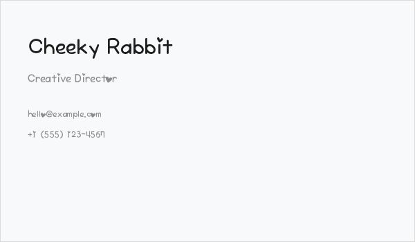 Cheeky Rabbit Business Card