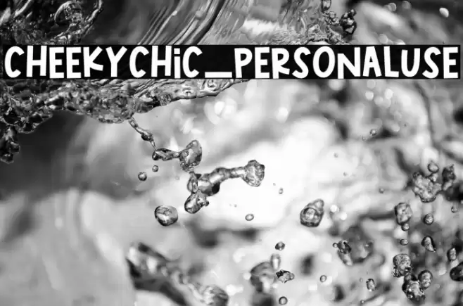 CheekyChic_PERSONALUSE Font examples