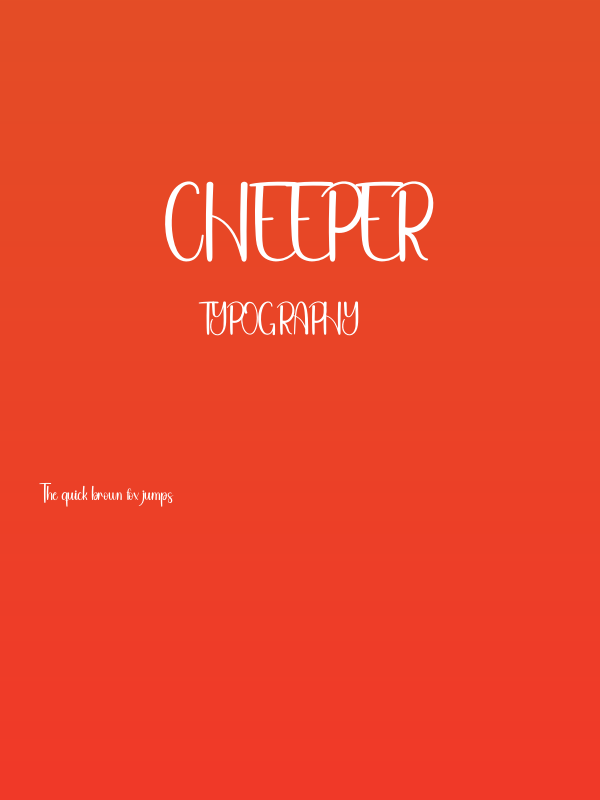 Cheeper Poster
