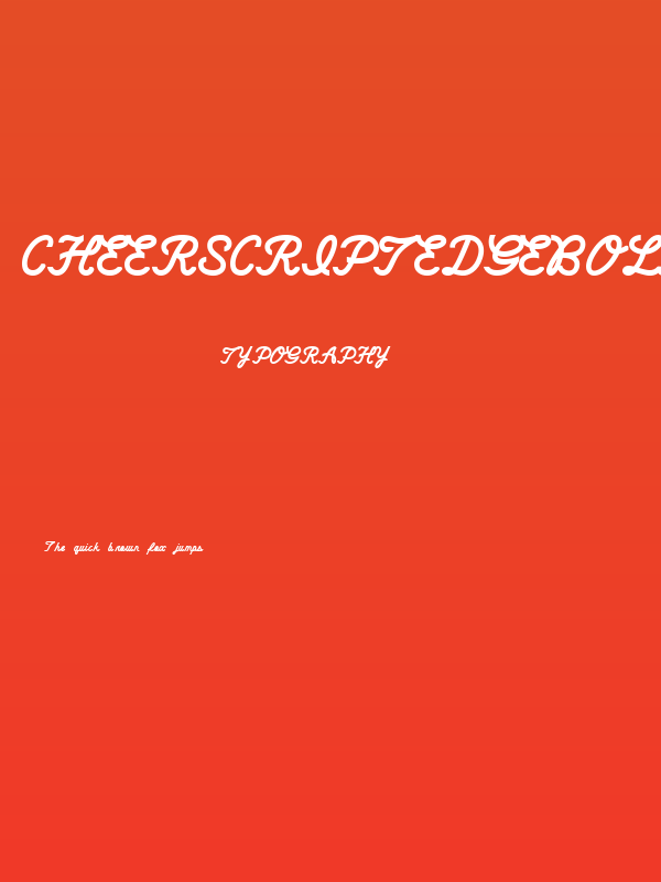CheerScriptEdgeBold Poster