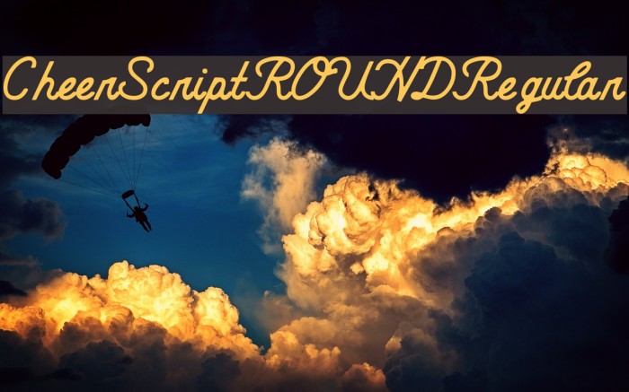 CheerScriptROUNDRegular Schriftart examples