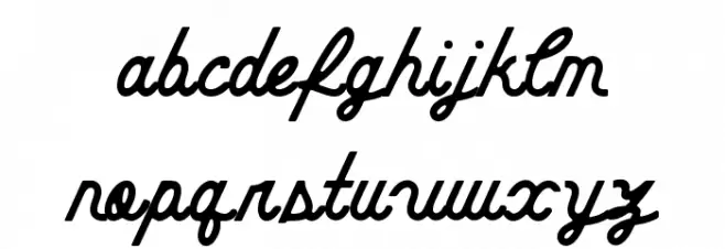 CheerScriptROUNDRegular Schriftart Kleinbuchstaben