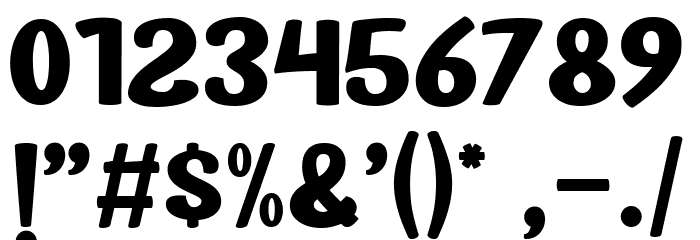 Cheerful Dynamite Personal Use Font OTHER CHARS