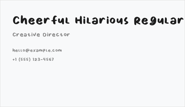 Cheerful Hilarious Regular Business Card