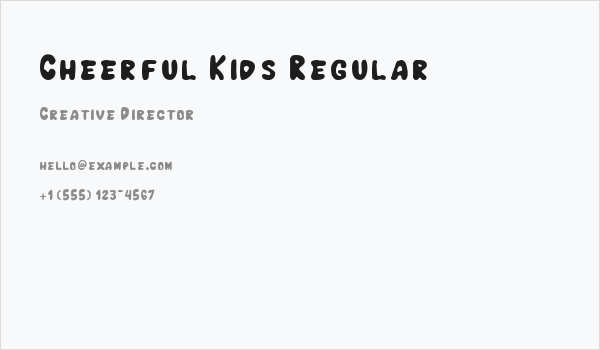 Cheerful Kids Regular Business Card