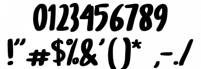 Cheerful Morning フォント その他の文字