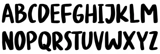 Cheerful Morning フォント 大文字