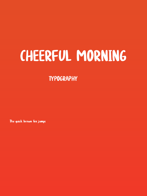 Cheerful Morning Poster