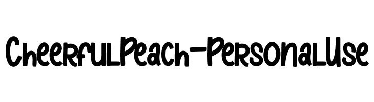 Cheerful Peach - Personal Use  Free Fonts Download
