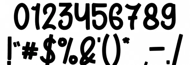 Cheerful Peach - Personal Use Font OTHER CHARS