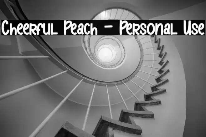 Cheerful Peach - Personal Use خط examples
