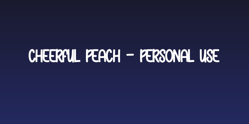 Cheerful Peach - Personal Use Social Header