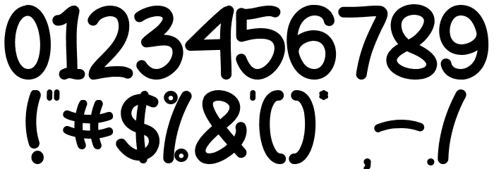 Cheerful Yellow - Personal Use Font OTHER CHARS