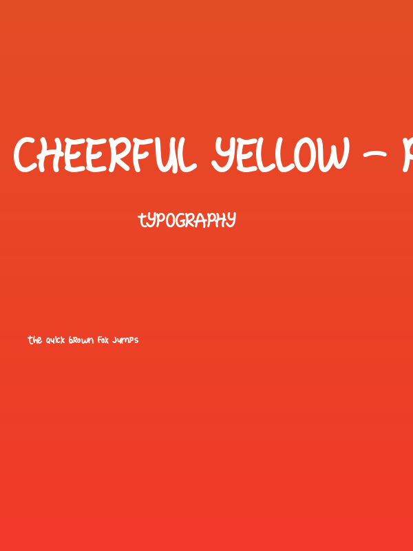 Cheerful Yellow - Personal Use Poster