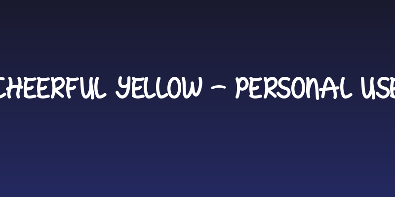 Cheerful Yellow - Personal Use Social Header