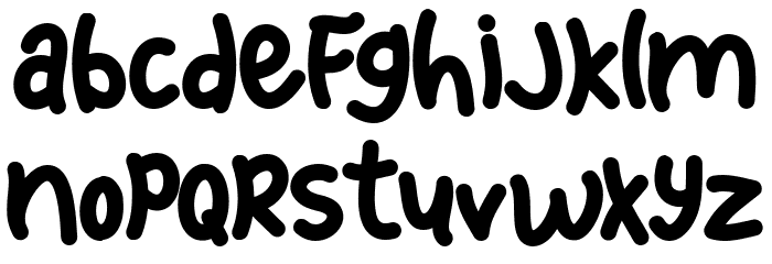 Cheerful Yellow - Personal Use Font LOWERCASE