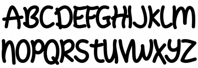 Cheerful Yellow フォント 大文字