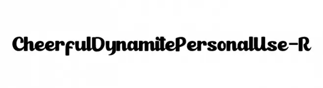 CheerfulDynamitePersonalUse-R  免费字体下载