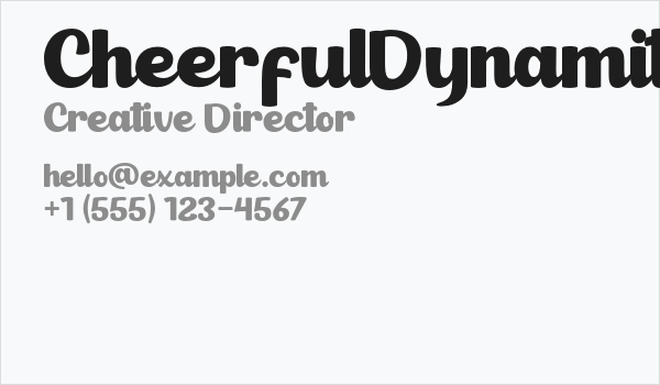 CheerfulDynamitePersonalUse-R Business Card