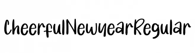 CheerfulNewyearRegular  Frei Schriftart Herunterladen