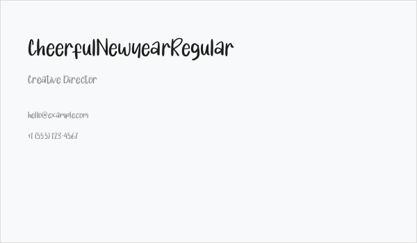 CheerfulNewyearRegular Business Card