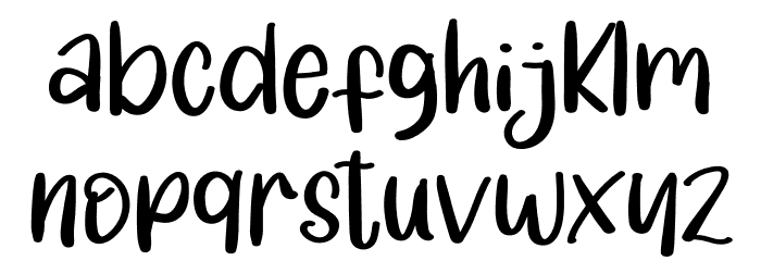 CheerfulNewyearRegular Font LOWERCASE