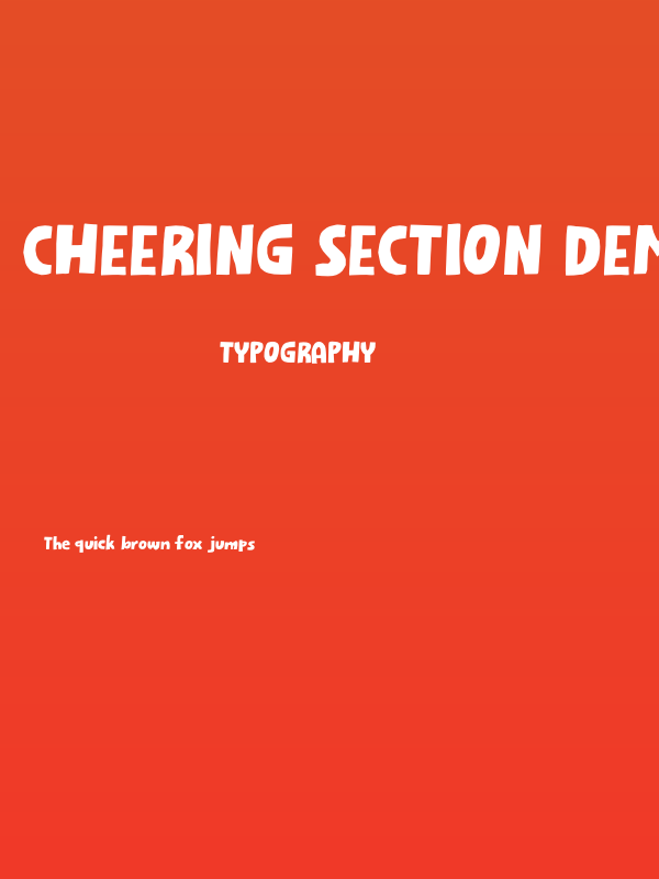 Cheering Section DEMO Regular Poster