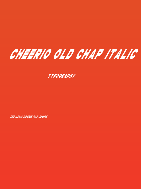 Cheerio Old Chap Italic Poster