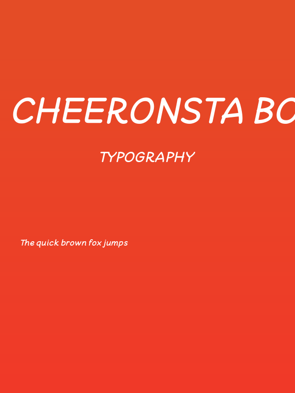 Cheeronsta Bold Italic Poster