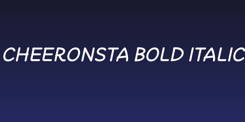 Cheeronsta Bold Italic Social Header