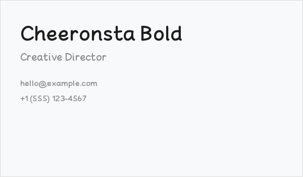 Cheeronsta Bold Business Card