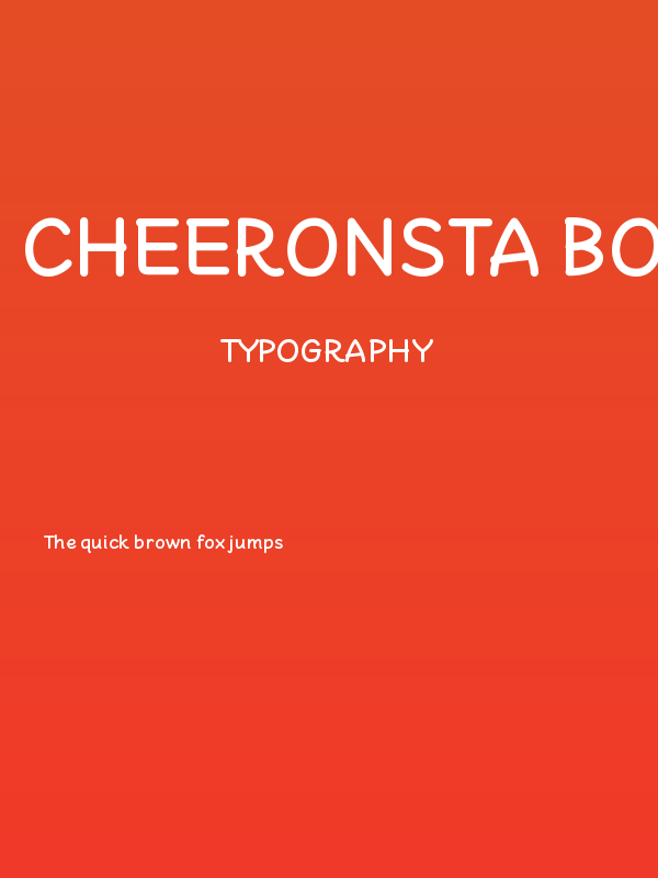Cheeronsta Bold Poster